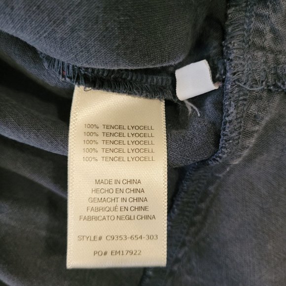 CLOTH & STONE | Anthropologie Long Sleeve Frayed Hem Blouse | Sz. L - Picture 4 of 5